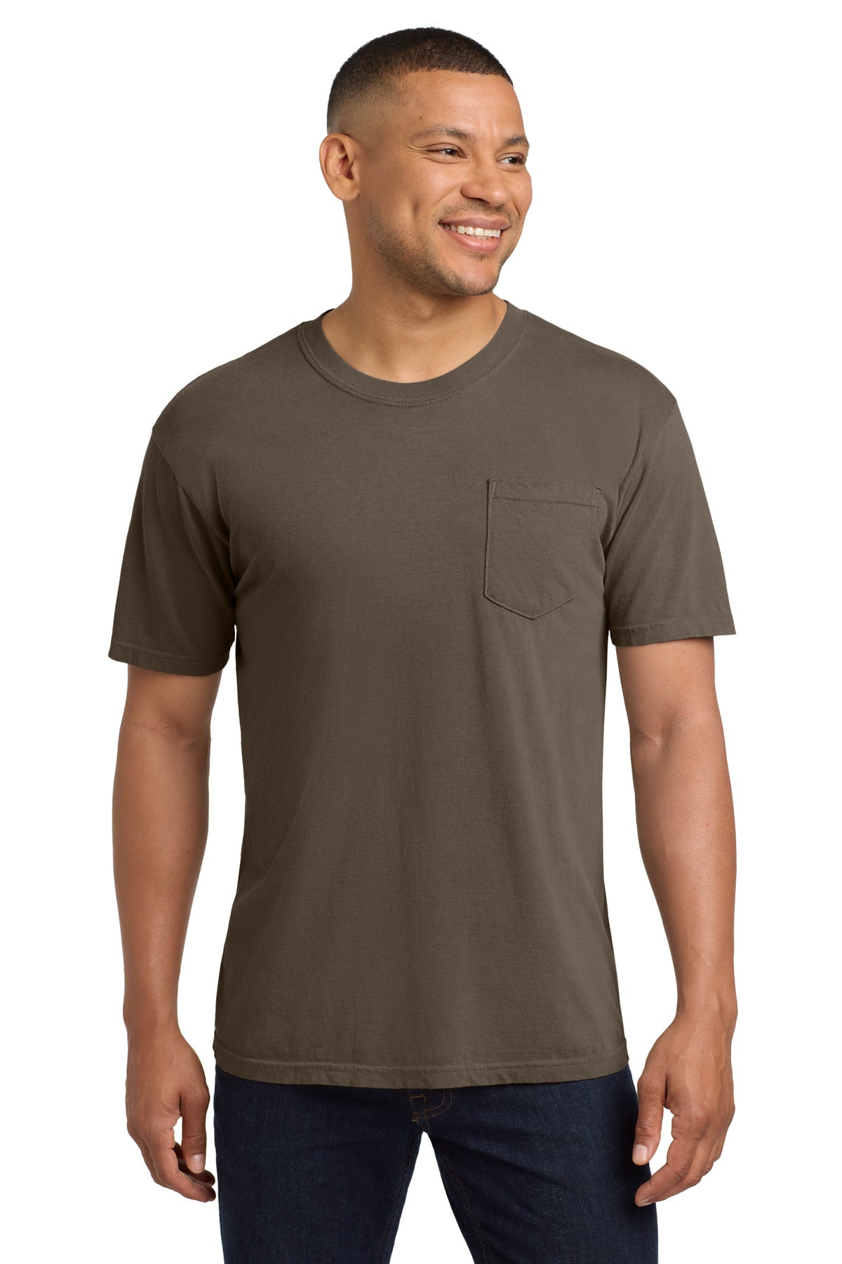 Custom Embroidery or DTF Print - COMFORT COLORS ® Heavyweight Ring Spun Pocket Tee. 6030
