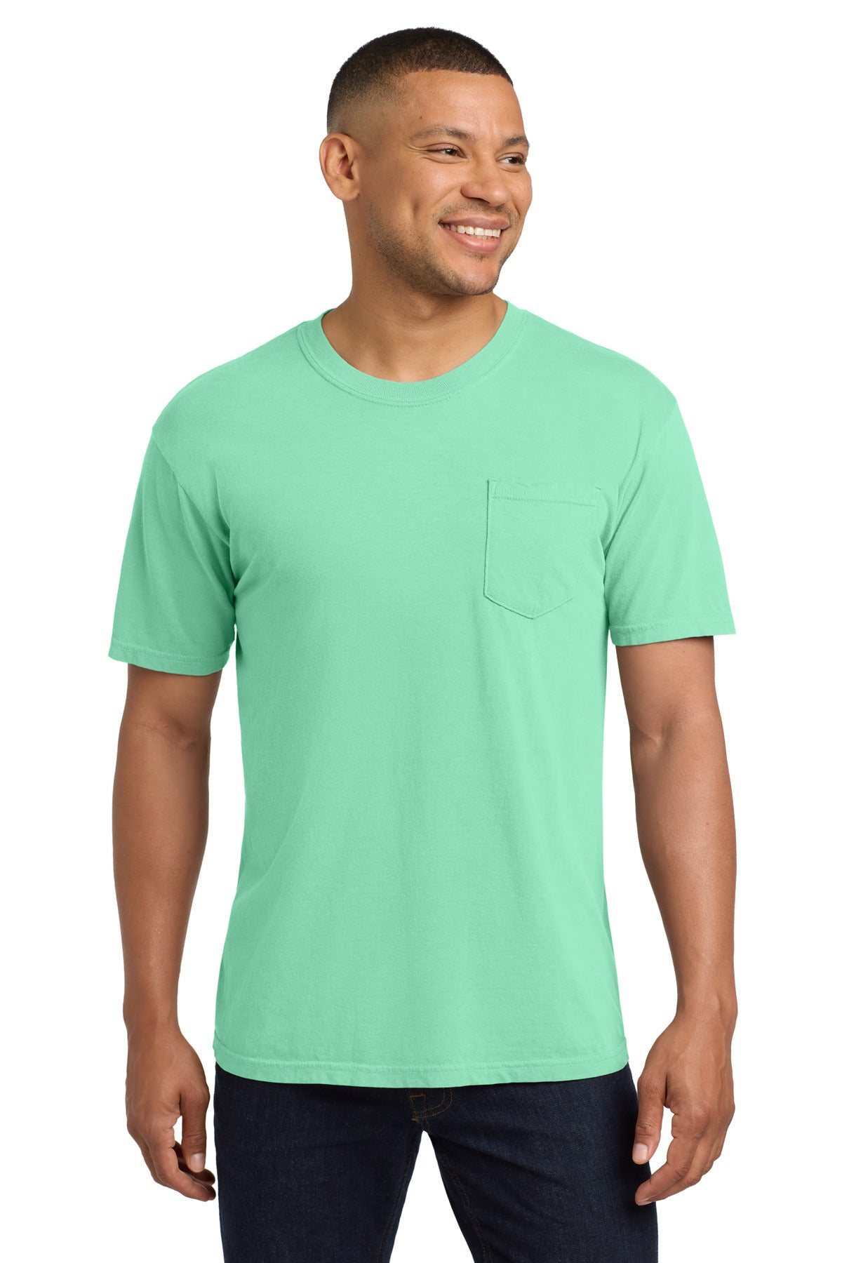 Custom Embroidery or DTF Print - COMFORT COLORS ® Heavyweight Ring Spun Pocket Tee. 6030