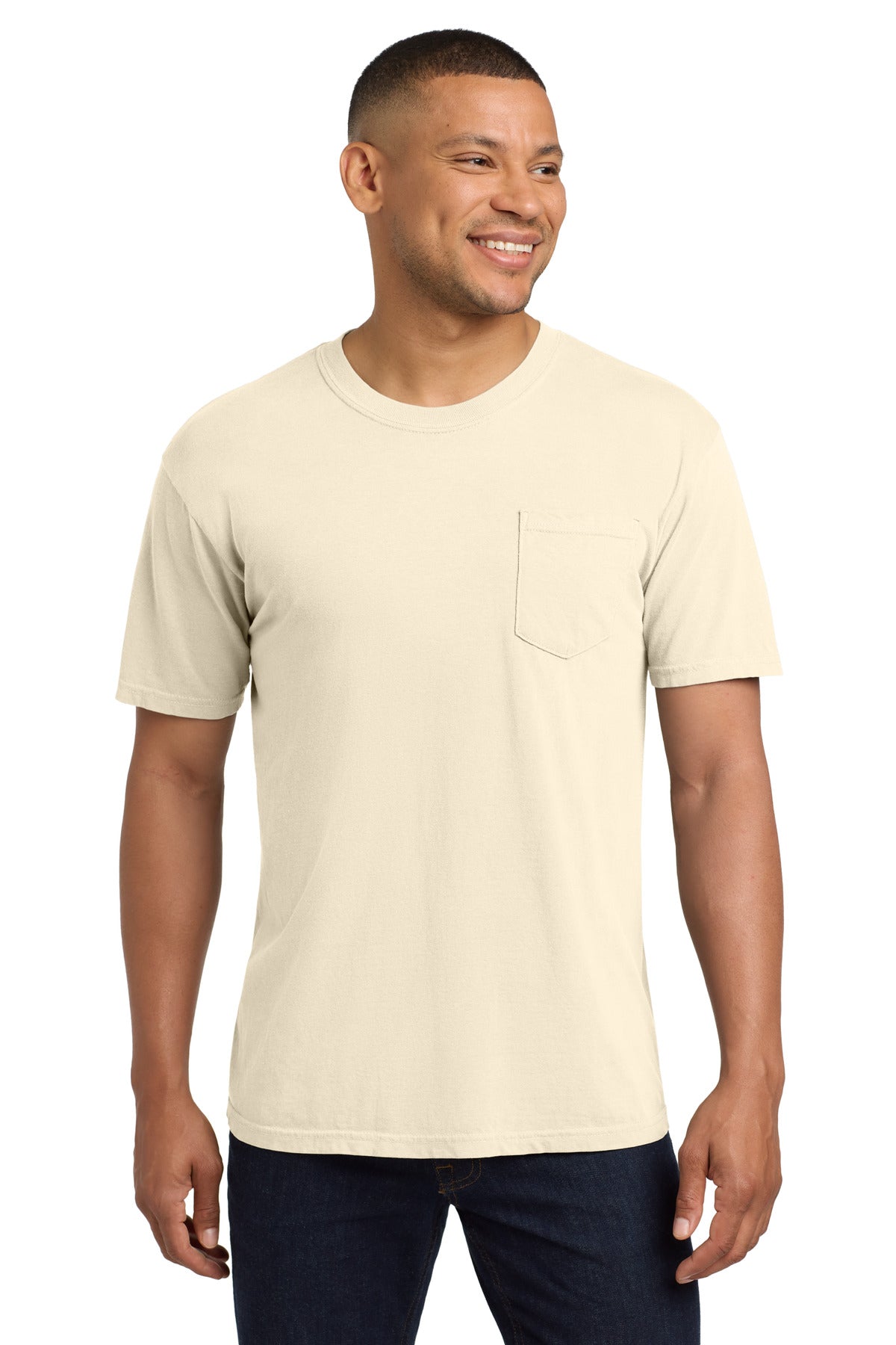 Custom Embroidery or DTF Print - COMFORT COLORS ® Heavyweight Ring Spun Pocket Tee. 6030