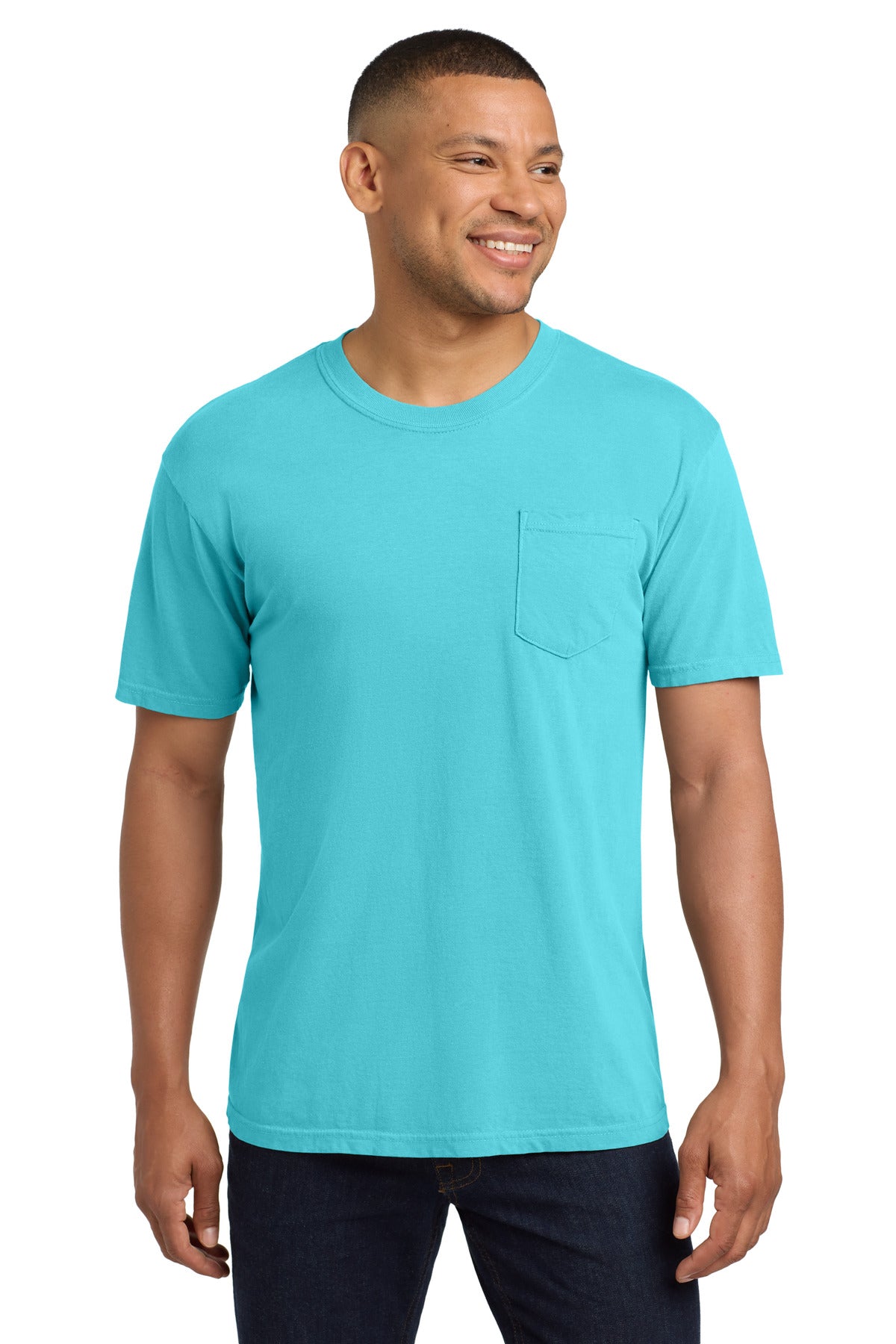 Custom Embroidery or DTF Print - COMFORT COLORS ® Heavyweight Ring Spun Pocket Tee. 6030