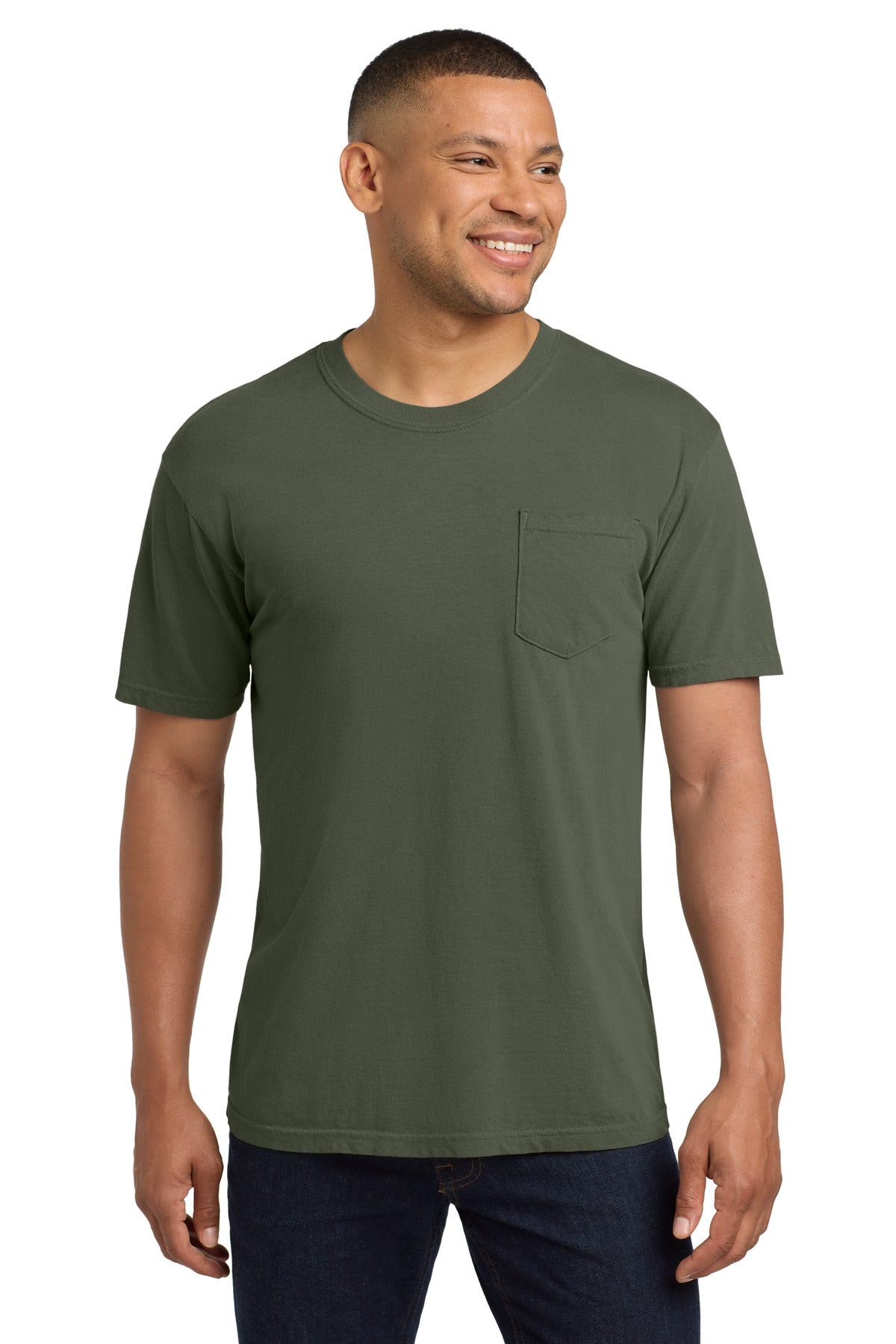 Custom Embroidery or DTF Print - COMFORT COLORS ® Heavyweight Ring Spun Pocket Tee. 6030
