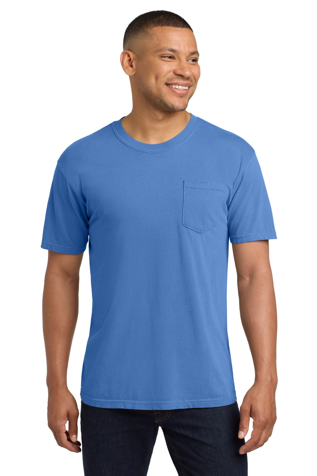 Custom Embroidery or DTF Print - COMFORT COLORS ® Heavyweight Ring Spun Pocket Tee. 6030