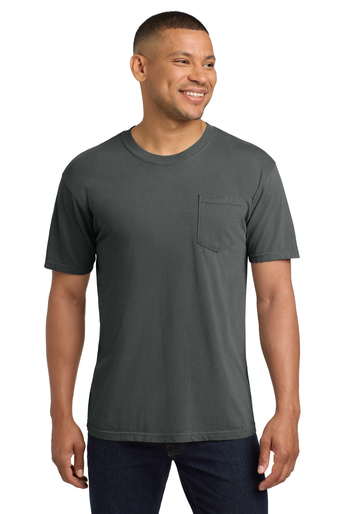 Custom Embroidery or DTF Print - COMFORT COLORS ® Heavyweight Ring Spun Pocket Tee. 6030