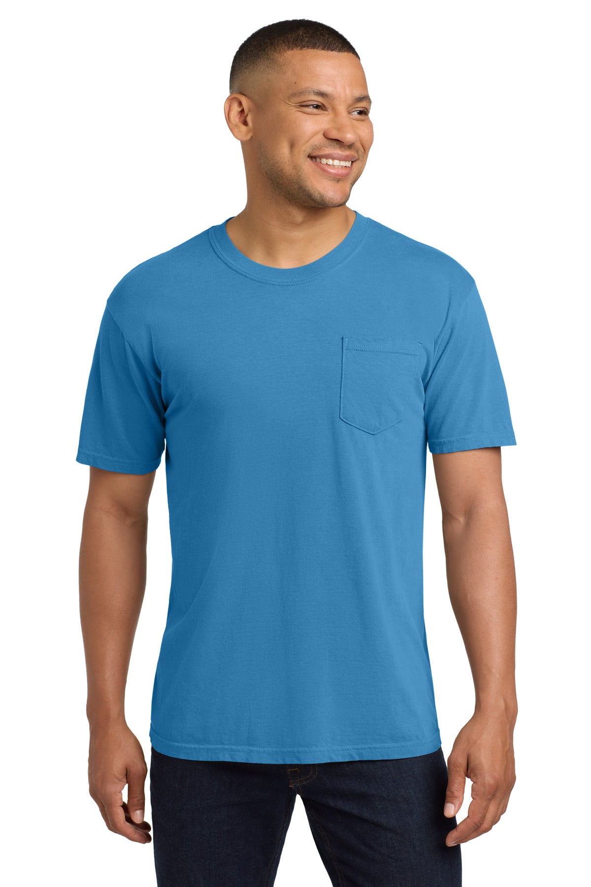 Custom Embroidery or DTF Print - COMFORT COLORS ® Heavyweight Ring Spun Pocket Tee. 6030