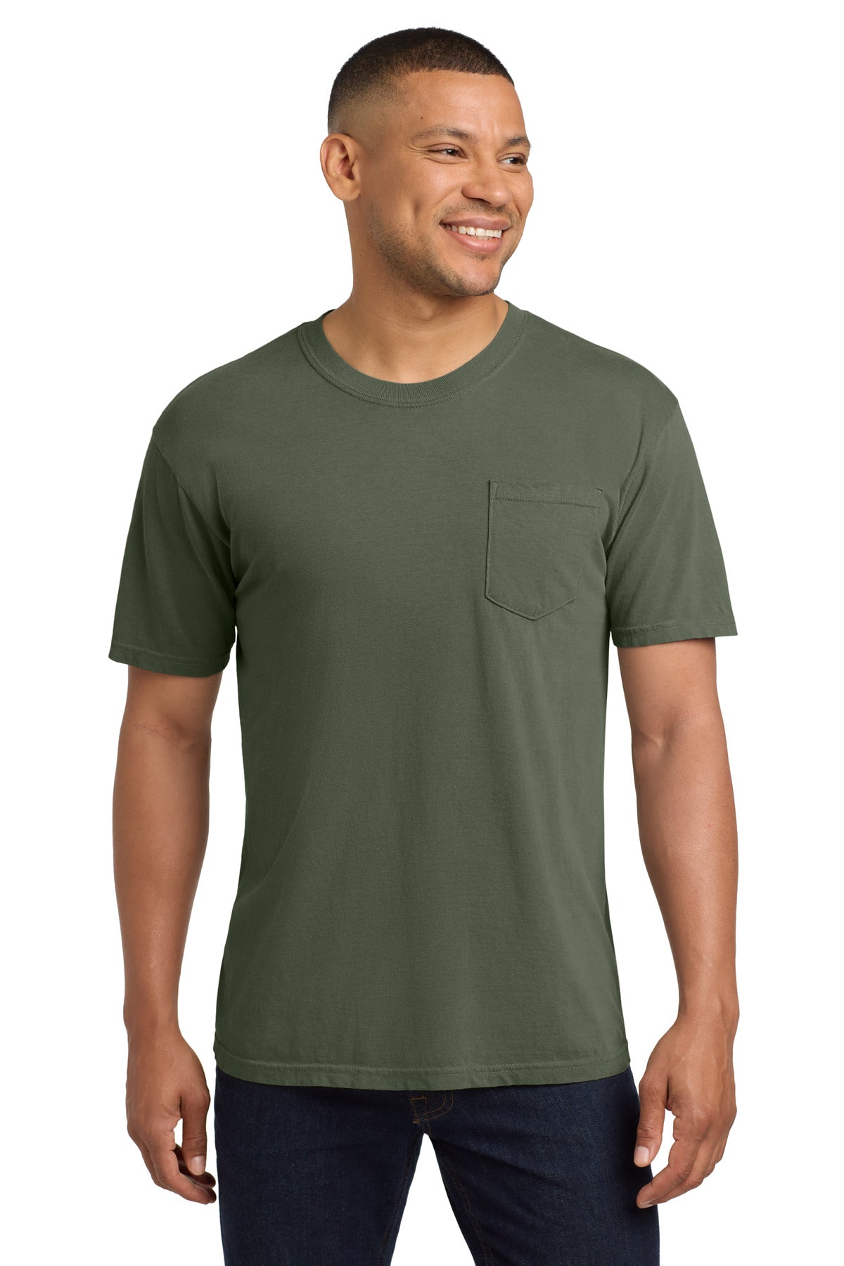 Custom Embroidery or DTF Print - COMFORT COLORS ® Heavyweight Ring Spun Pocket Tee. 6030