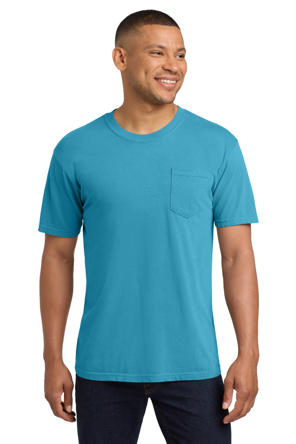 Custom Embroidery or DTF Print - COMFORT COLORS ® Heavyweight Ring Spun Pocket Tee. 6030