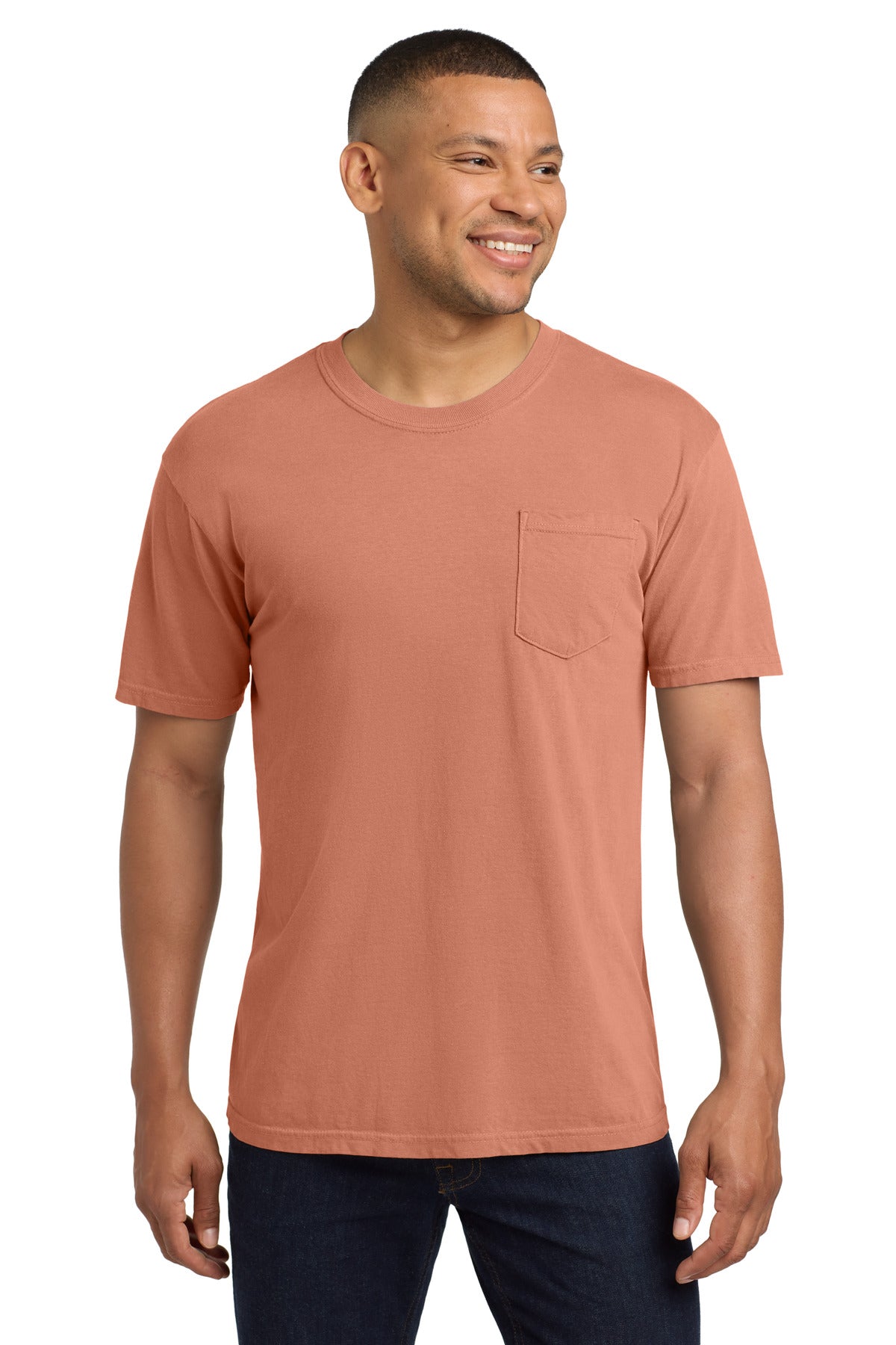 Custom Embroidery or DTF Print - COMFORT COLORS ® Heavyweight Ring Spun Pocket Tee. 6030