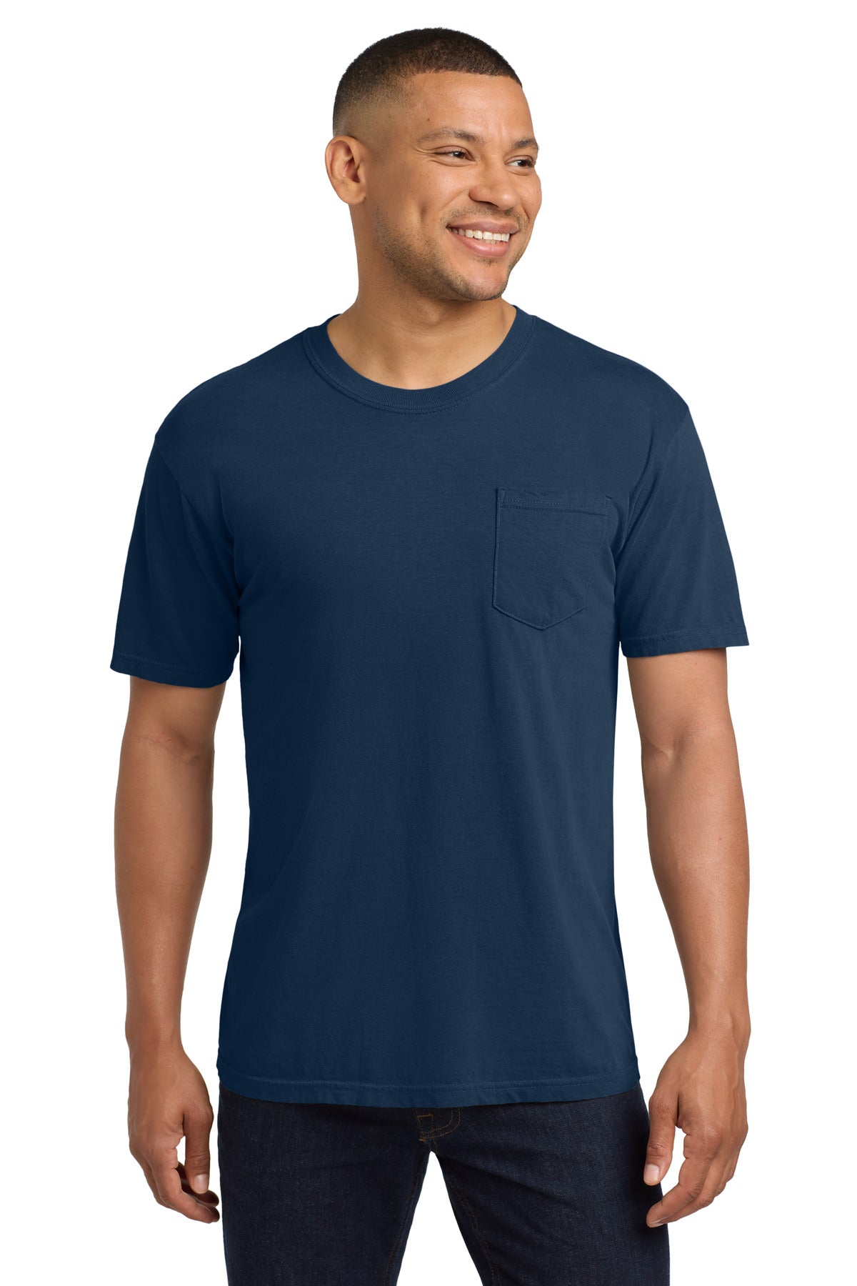 Custom Embroidery or DTF Print - COMFORT COLORS ® Heavyweight Ring Spun Pocket Tee. 6030