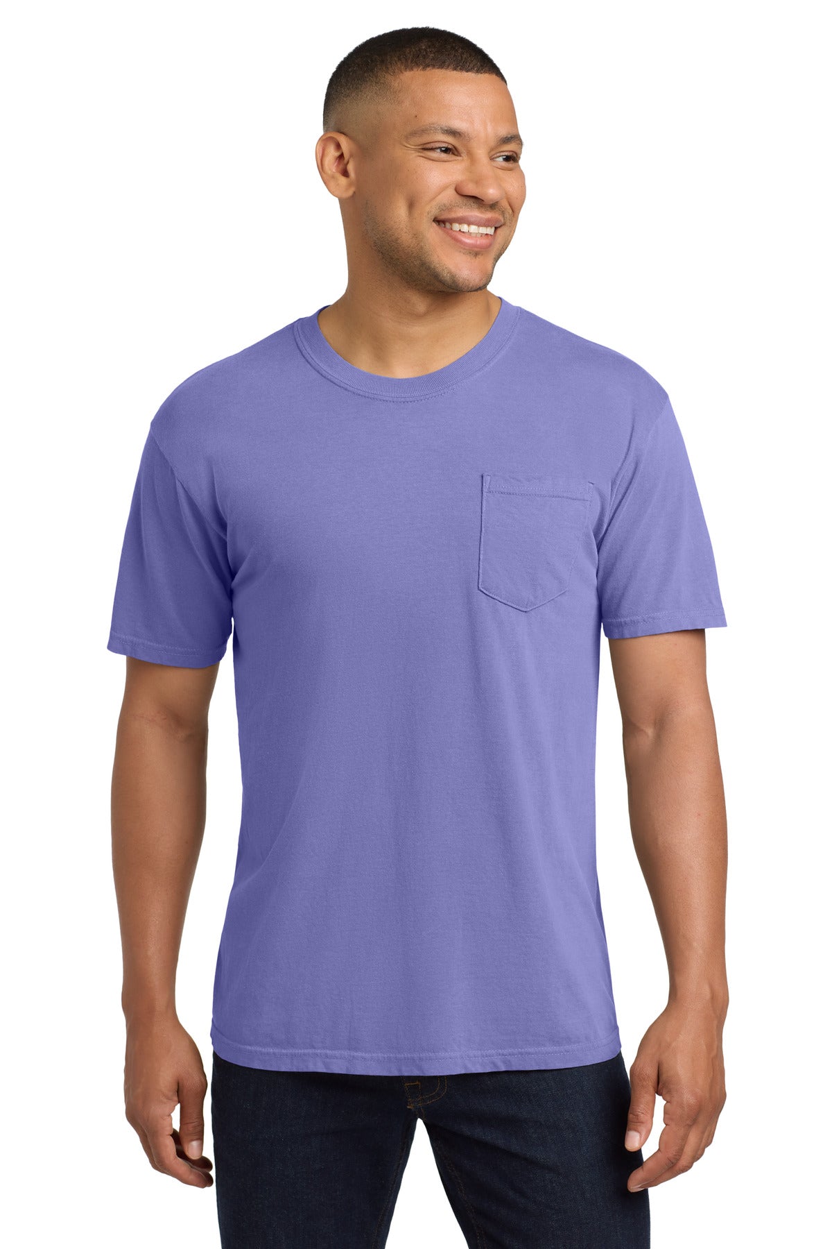 Custom Embroidery or DTF Print - COMFORT COLORS ® Heavyweight Ring Spun Pocket Tee. 6030
