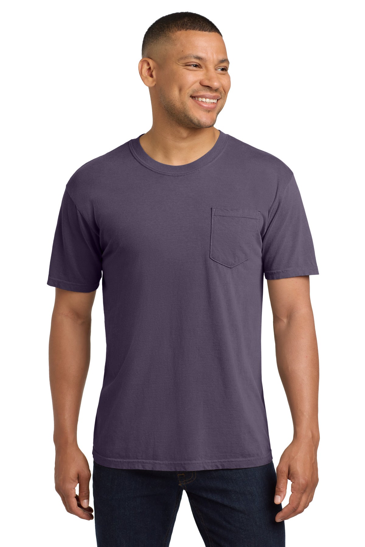 Custom Embroidery or DTF Print - COMFORT COLORS ® Heavyweight Ring Spun Pocket Tee. 6030