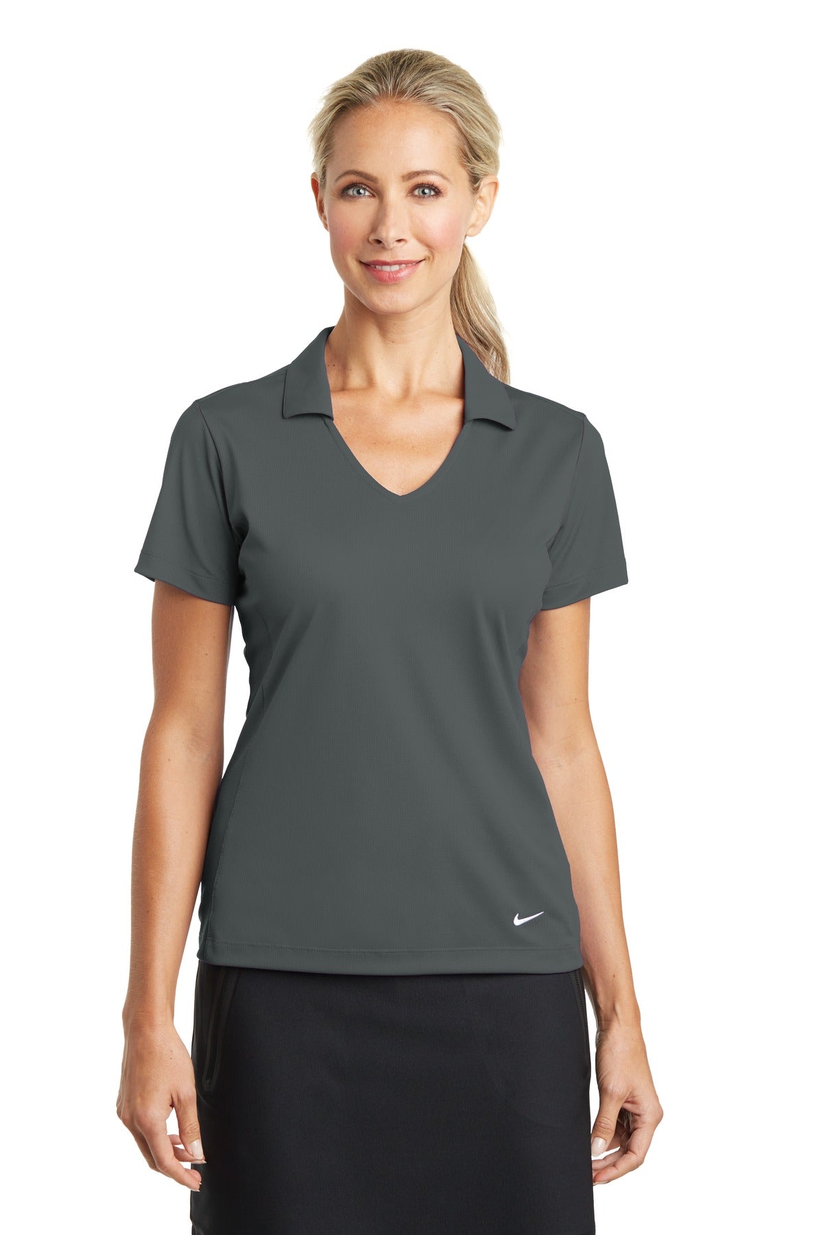 Custom Embroidery or DTF Print - Nike Women's Dri-FIT Vertical Mesh Polo. 637165