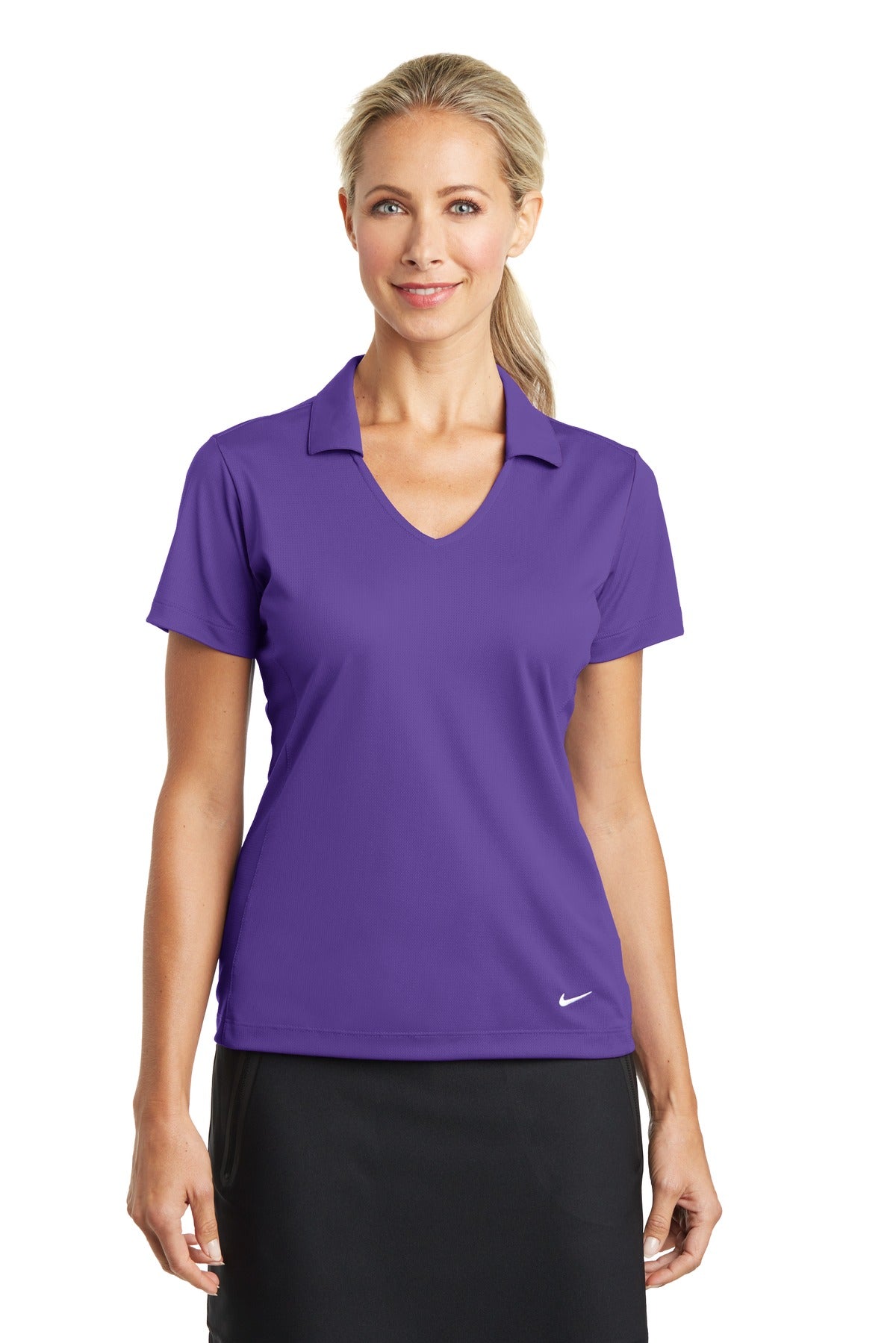 Custom Embroidery or DTF Print - Nike Women's Dri-FIT Vertical Mesh Polo. 637165