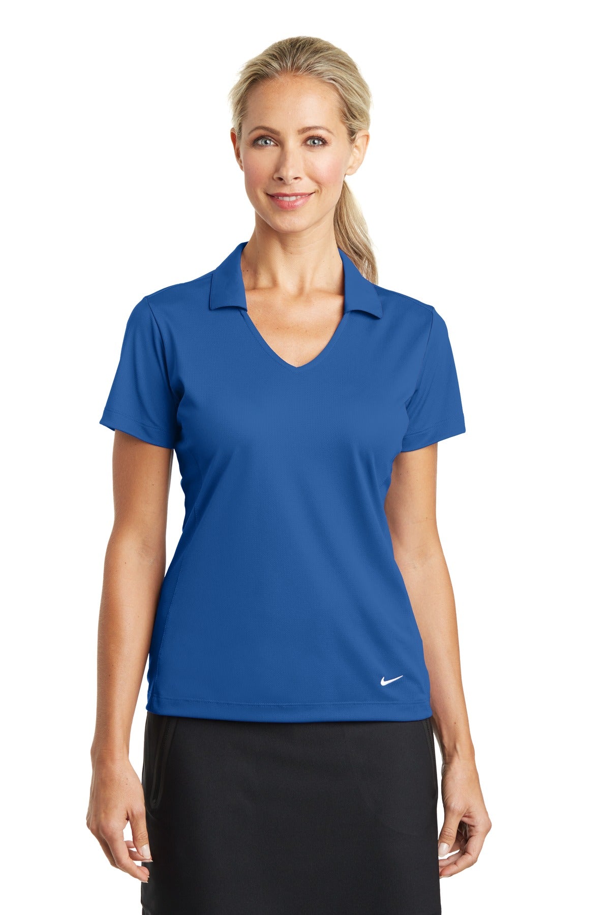 Custom Embroidery or DTF Print - Nike Women's Dri-FIT Vertical Mesh Polo. 637165
