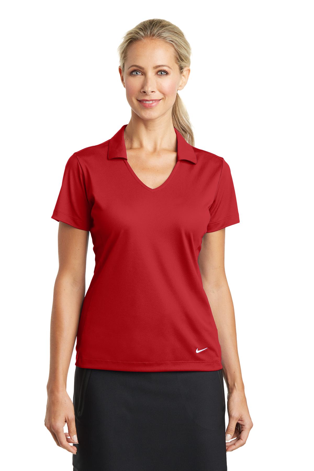 Custom Embroidery or DTF Print - Nike Women's Dri-FIT Vertical Mesh Polo. 637165