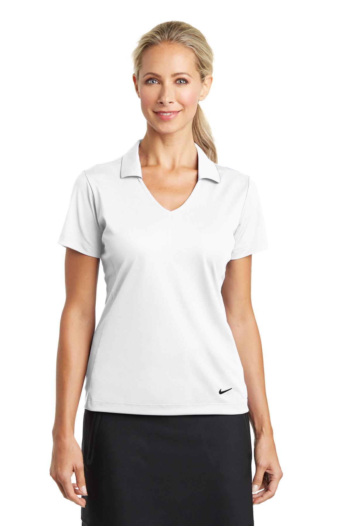 Custom Embroidery or DTF Print - Nike Women's Dri-FIT Vertical Mesh Polo. 637165