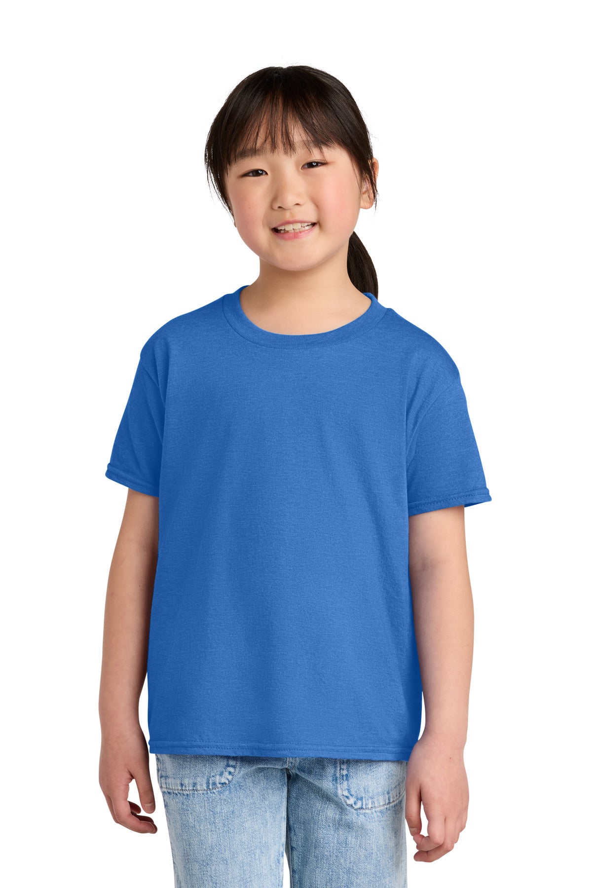 Custom Embroidered or DTF Printed - Gildan ® Youth Softstyle ® CVC Tee 64000BCVC