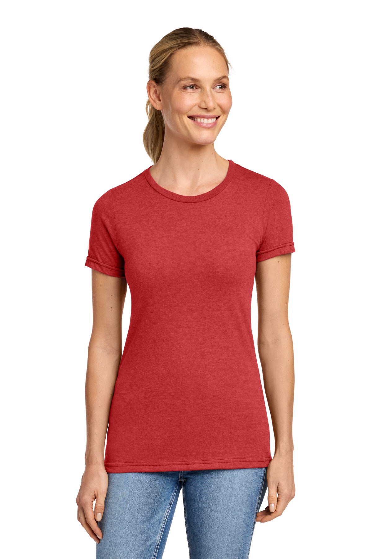 Custom Embroidered or DTF Printed - Gildan ® Softstyle ® Women's CVC T-Shirt 64001LCVC