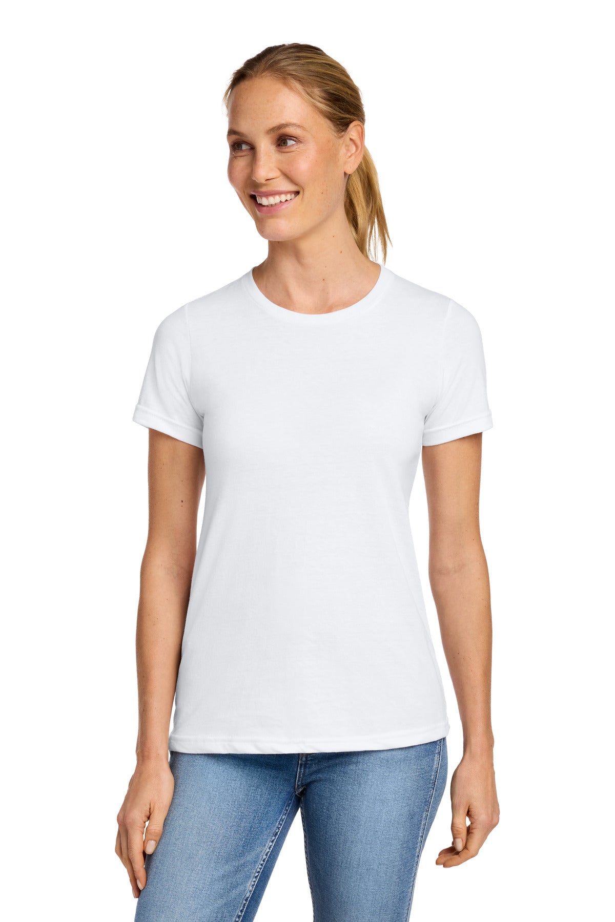 Custom Embroidered or DTF Printed - Gildan ® Softstyle ® Women's CVC T-Shirt 64001LCVC
