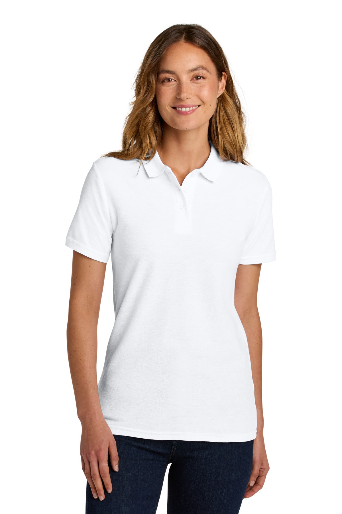 Custom Embroidered or DTF Printed - Gildan Softstyle ® Women's Pique Polo 64800L