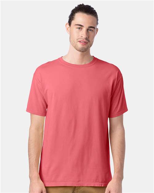Custom Embroidered - ComfortWash by Hanes - Men's Garment-Dyed T-Shirt - Coral Craze - GDH100
