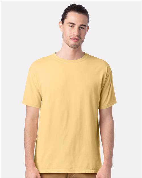 Custom Embroidered - ComfortWash by Hanes - Men's Garment-Dyed T-Shirt - Summer Squash Yellow - GDH100