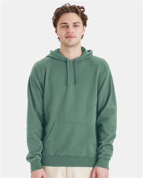 Custom Embroidered - ComfortWash by Hanes - Unisex Garment-Dyed Hooded Sweatshirt - Cypress Green - GDH450