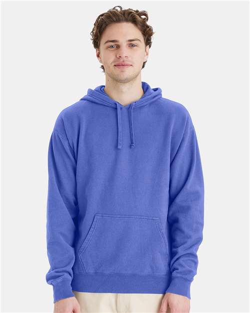 Custom Embroidered - ComfortWash by Hanes - Unisex Garment-Dyed Hooded Sweatshirt - Deep Forte Blue - GDH450