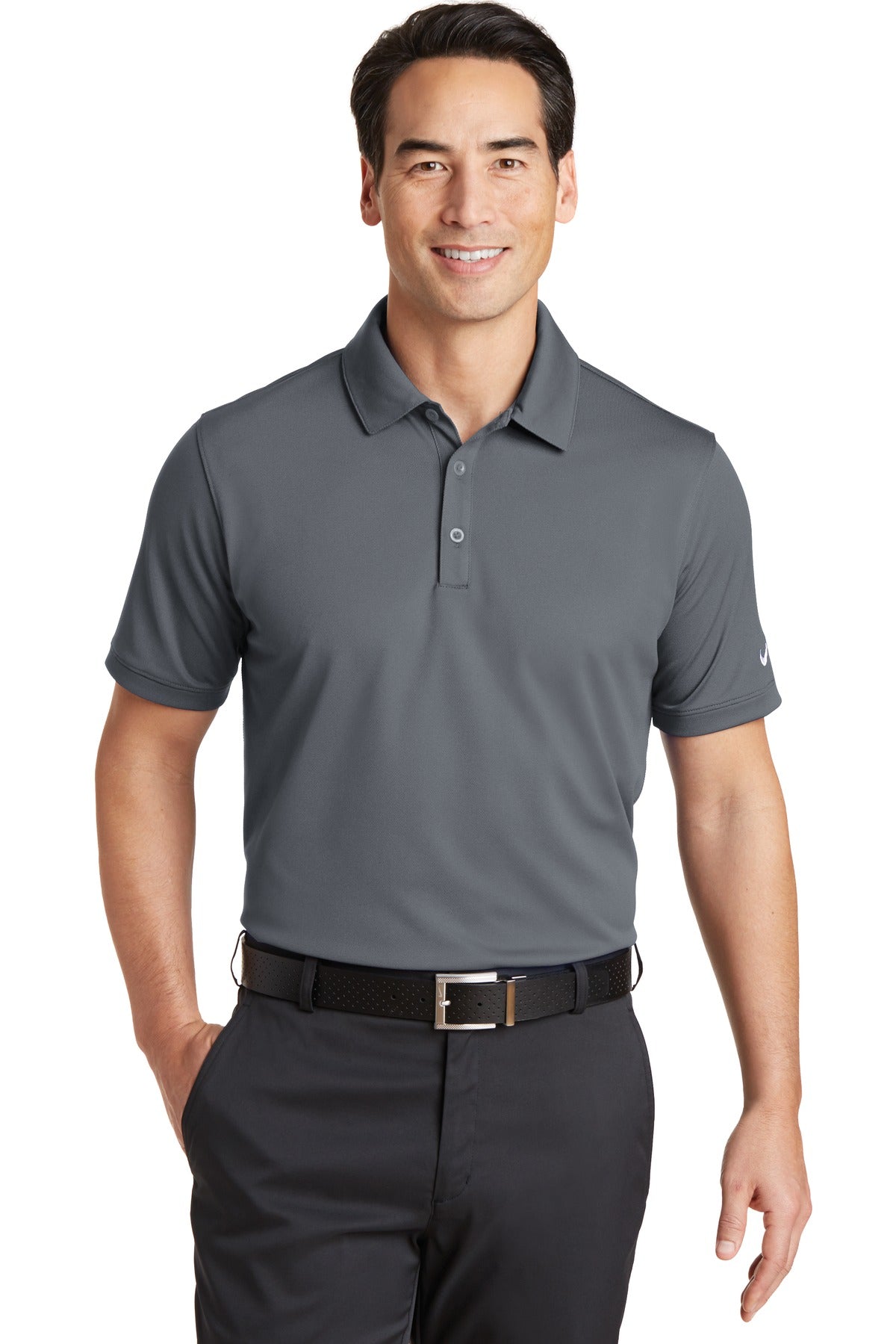 Custom Embroidered - Nike Dri-FIT Solid Icon Pique Modern Fit Polo. 746099