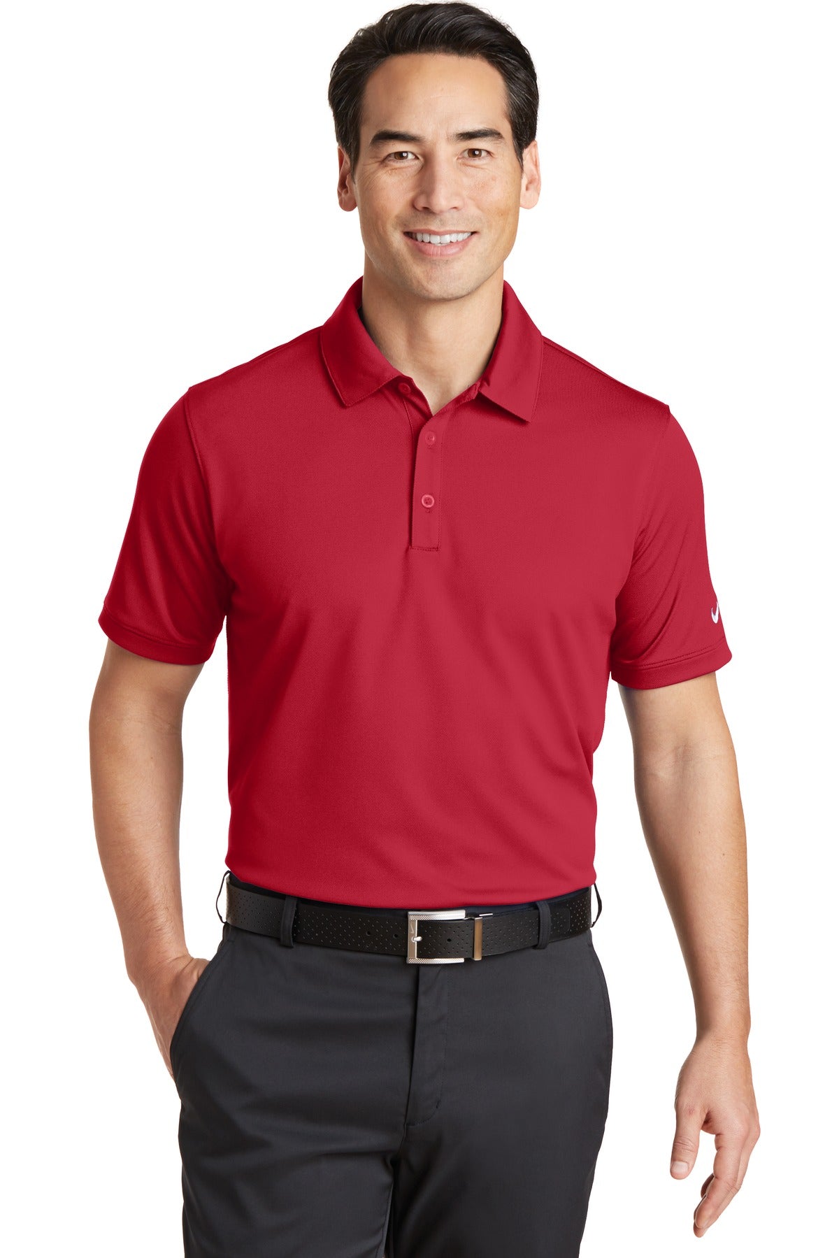 Custom Embroidered - Nike Dri-FIT Solid Icon Pique Modern Fit Polo. 746099