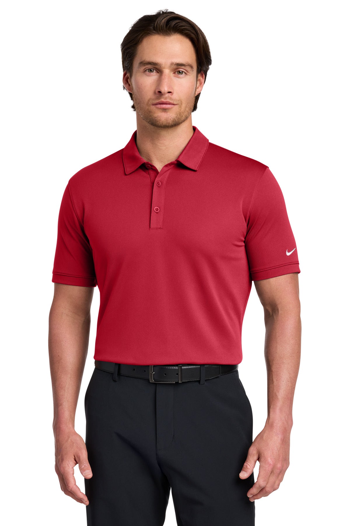 Custom Embroidery or DTF Print - Nike Dri-FIT Solid Icon Pique Modern Fit Polo. 746099