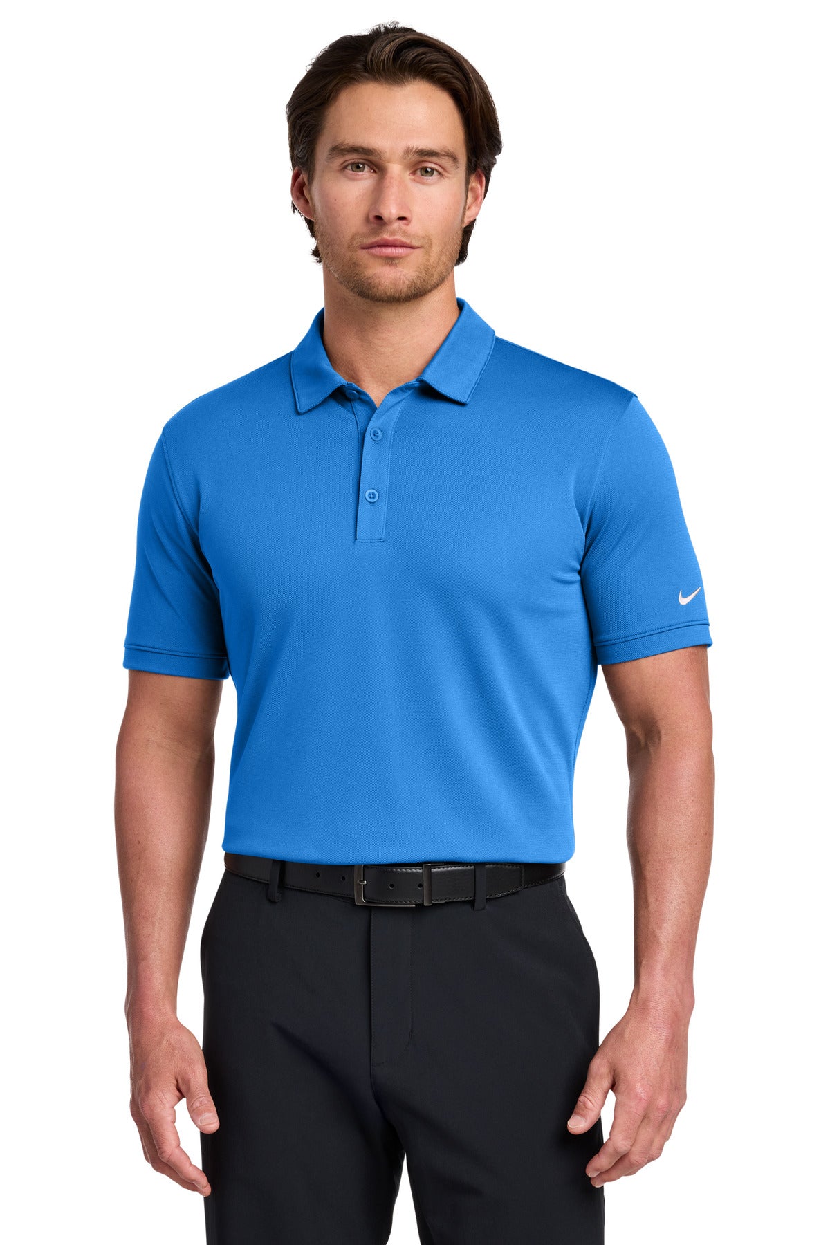 Custom Embroidery or DTF Print - Nike Dri-FIT Solid Icon Pique Modern Fit Polo. 746099
