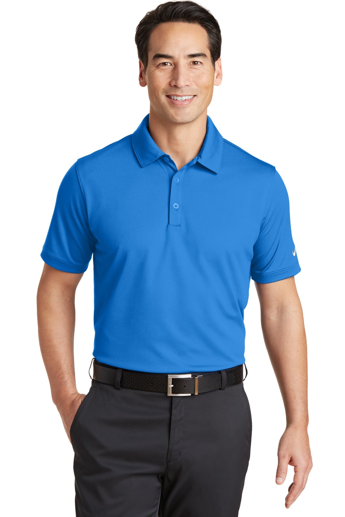 Custom Embroidered - Nike Dri-FIT Solid Icon Pique Modern Fit Polo. 746099