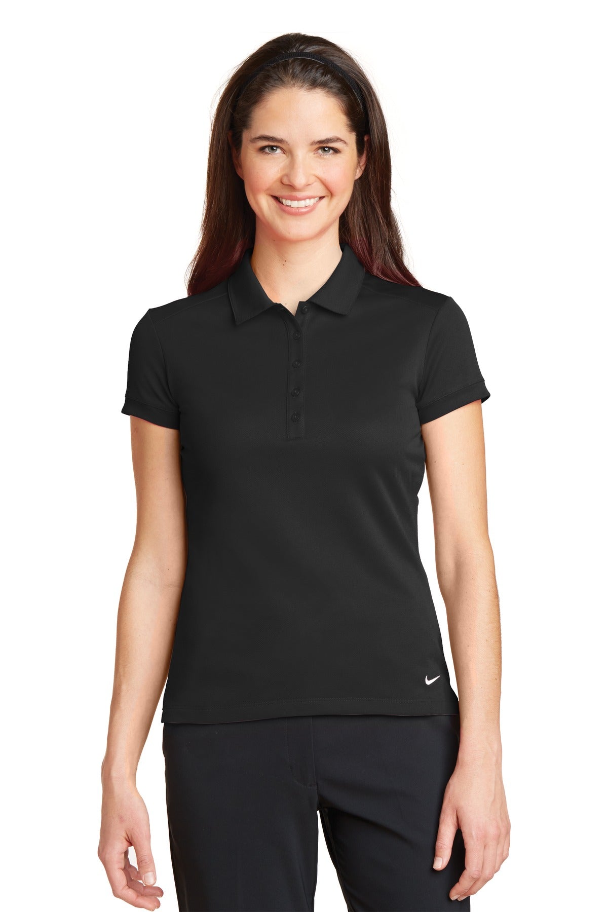 Custom Embroidery or DTF Print - Nike Women's Dri-FIT Solid Icon Pique Modern Fit Polo. 746100