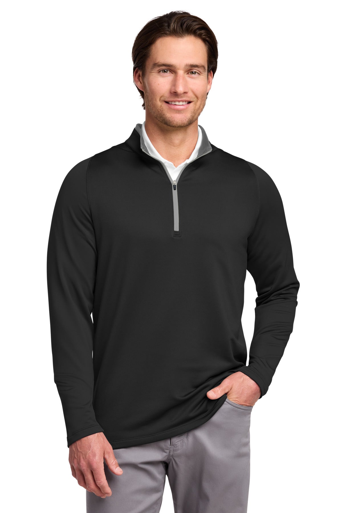Custom Embroidery or DTF Print - Nike Dri-FIT Stretch 1/2-Zip Cover-Up. 779795