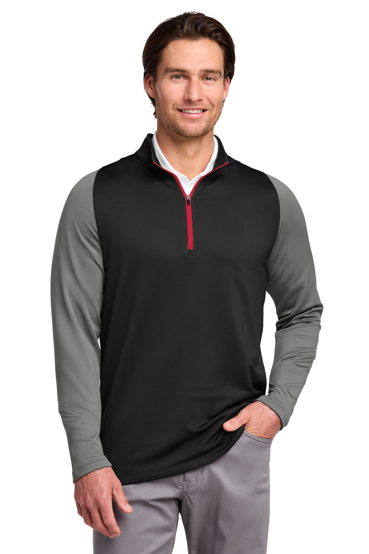 Custom Embroidery or DTF Print - Nike Dri-FIT Stretch 1/2-Zip Cover-Up. 779795