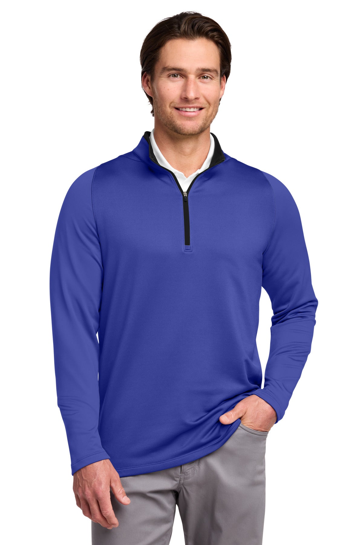 Custom Embroidery or DTF Print - Nike Dri-FIT Stretch 1/2-Zip Cover-Up. 779795