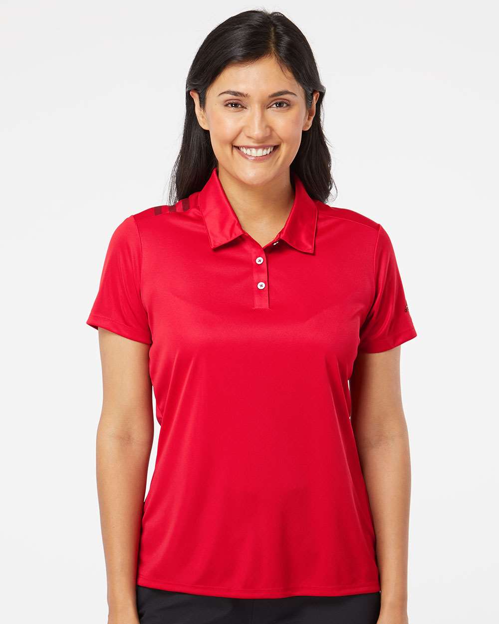 Custom Embroidery - Adidas - Women's 3-Stripes Shoulder Polo - A325