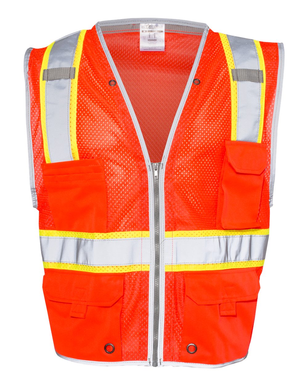 Custom Embroidery - Kishigo - Premium Brilliant Series® Heavy-Duty Class 2 Vest - 1510-1511