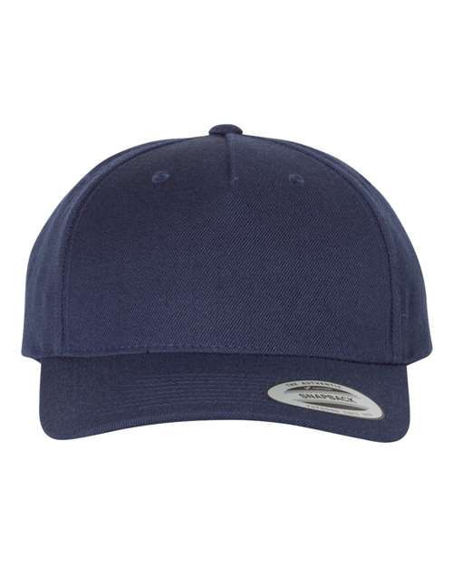 Custom Embroidered - YP Classics - Premium Five-Panel Curved Bill Snapback Cap - 5789M