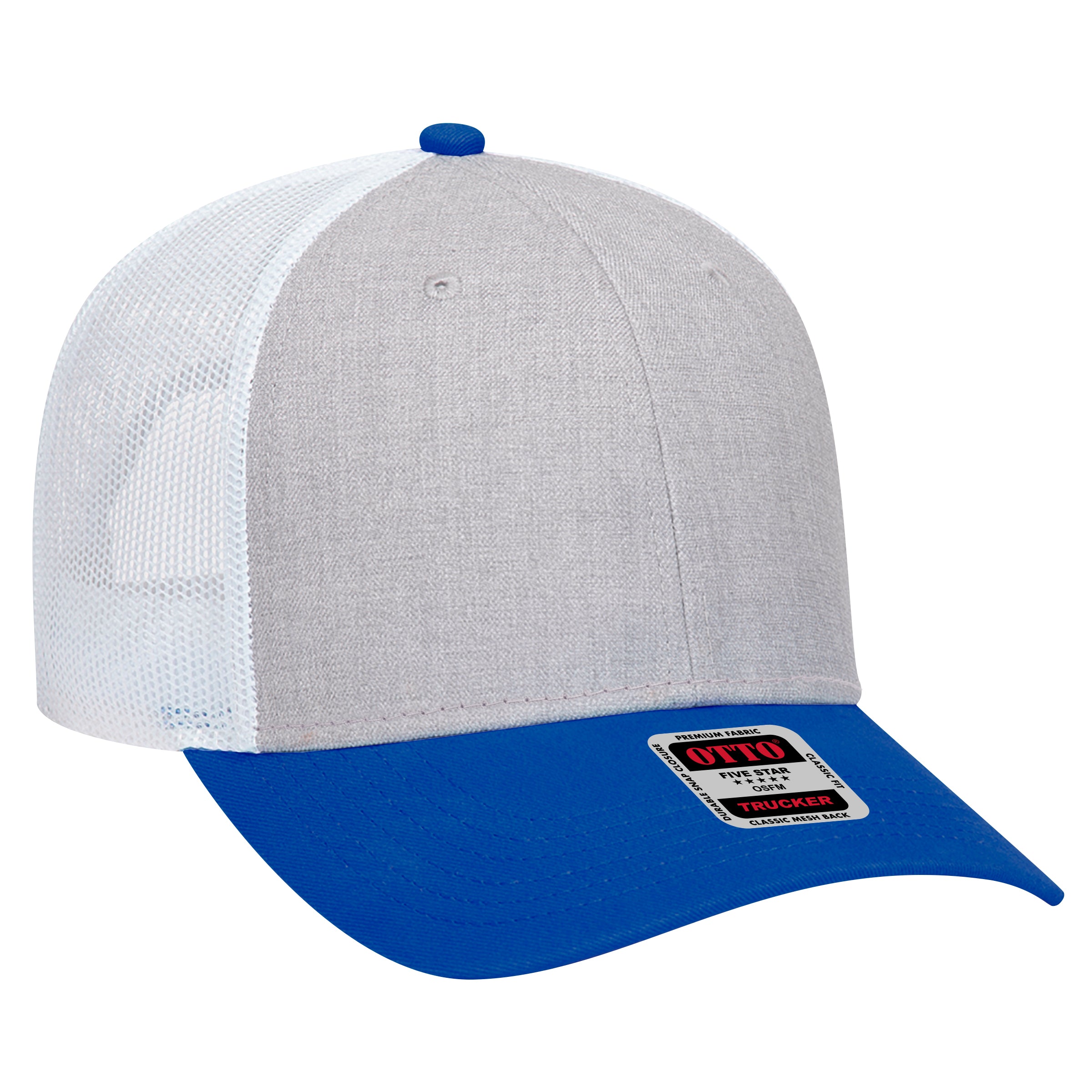 Custom Embroidered - OTTO CAP 6 Panel Low Profile Mesh Back Trucker Hat