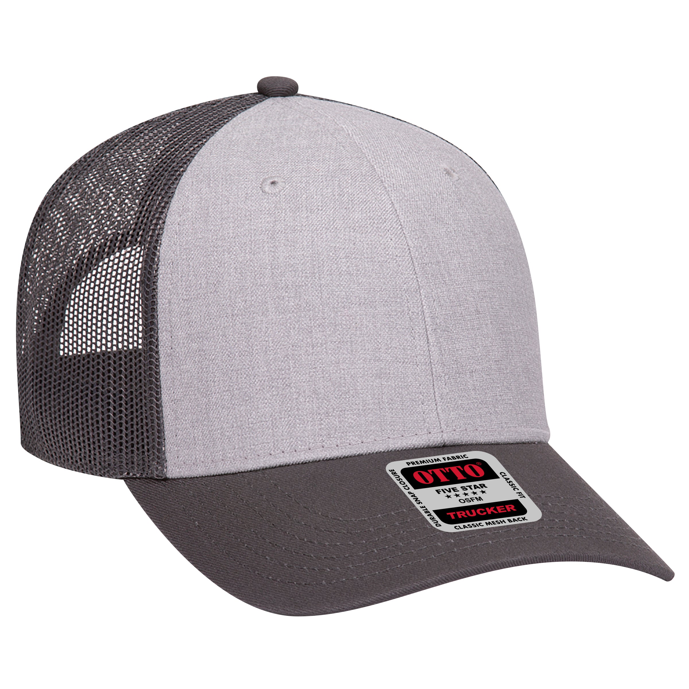 Custom Embroidered - OTTO CAP 6 Panel Low Profile Mesh Back Trucker Hat