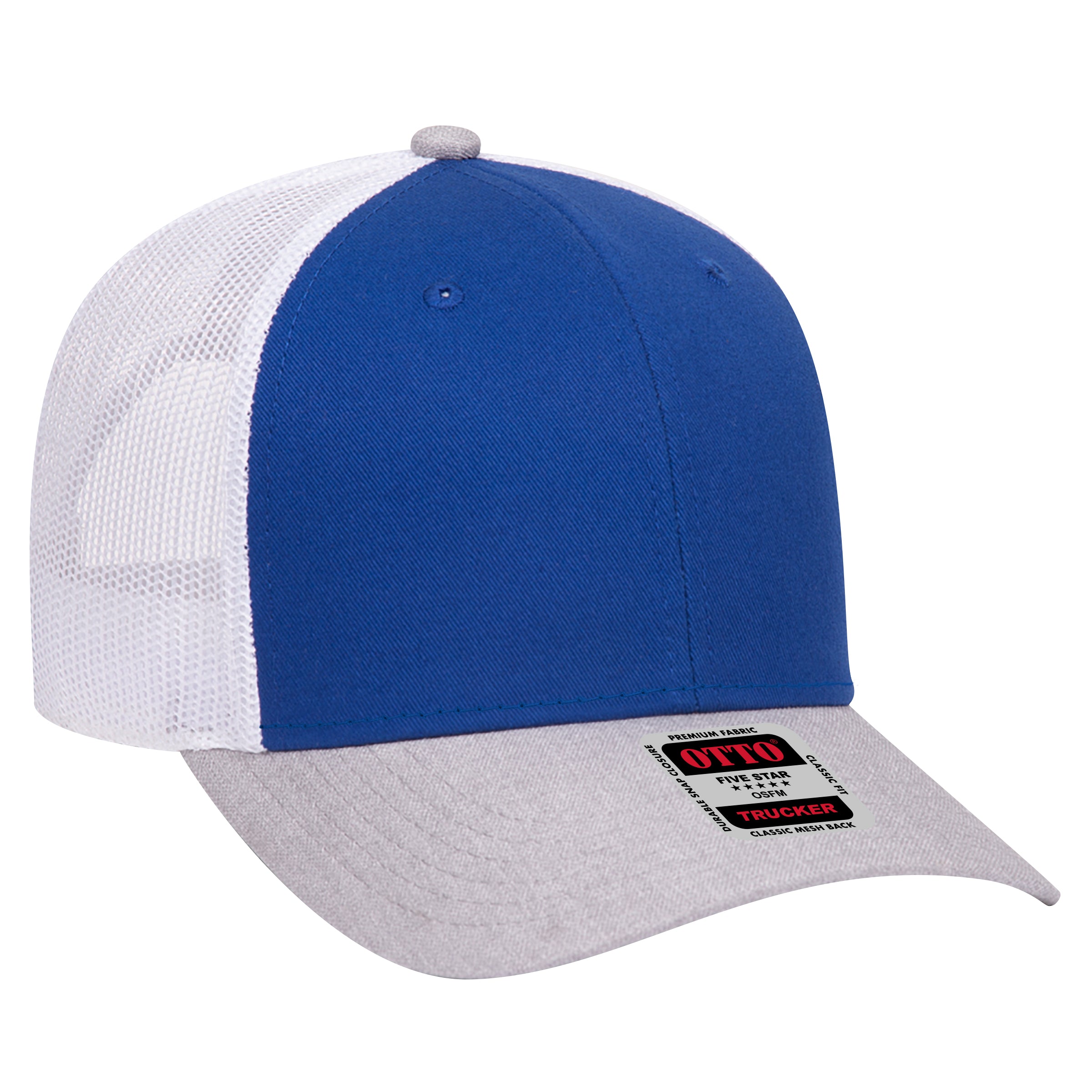 Custom Embroidered - OTTO CAP 6 Panel Low Profile Mesh Back Trucker Hat