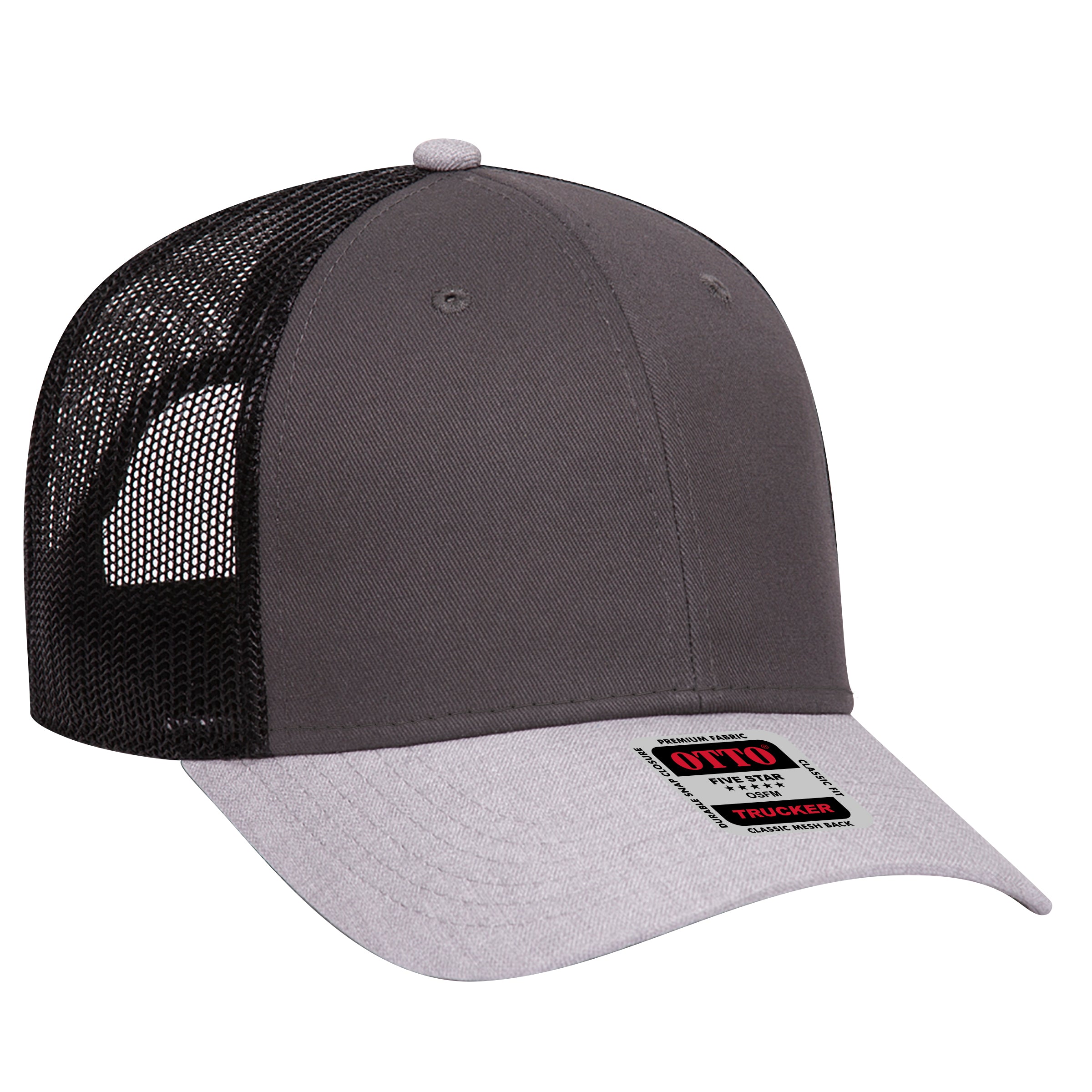 Custom Embroidered - OTTO CAP 6 Panel Low Profile Mesh Back Trucker Hat