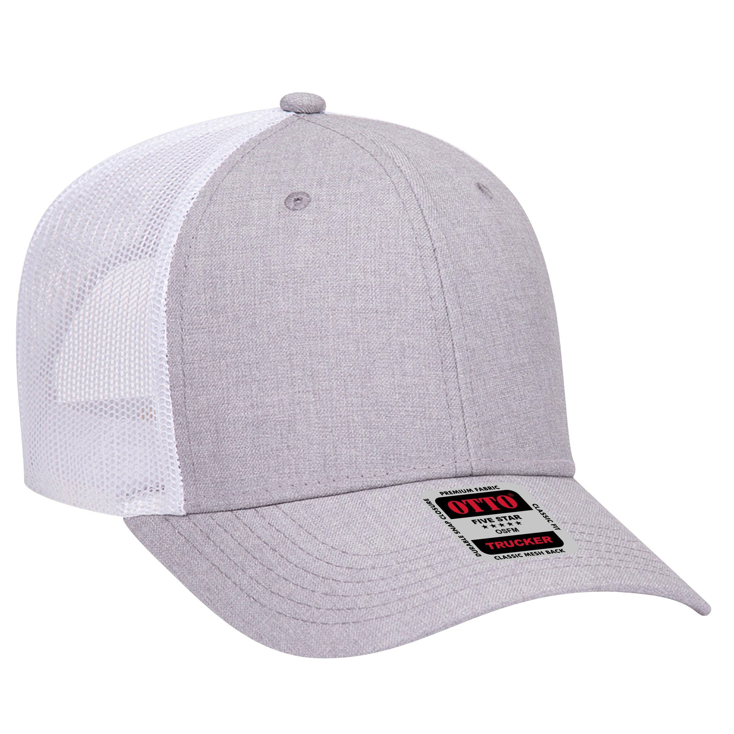 Custom Embroidered - OTTO CAP 6 Panel Low Profile Mesh Back Trucker Hat