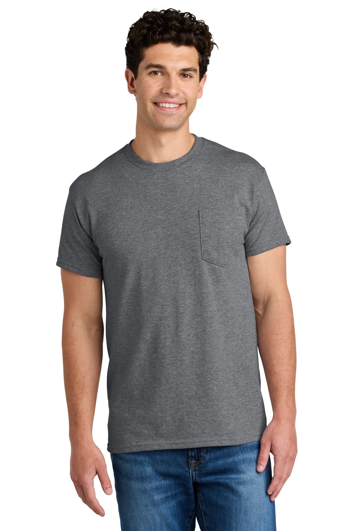 Custom Embroidered or DTF Printed - Gildan ® - DryBlend ® 50 Cotton/50 Poly Pocket T-Shirt. 8300