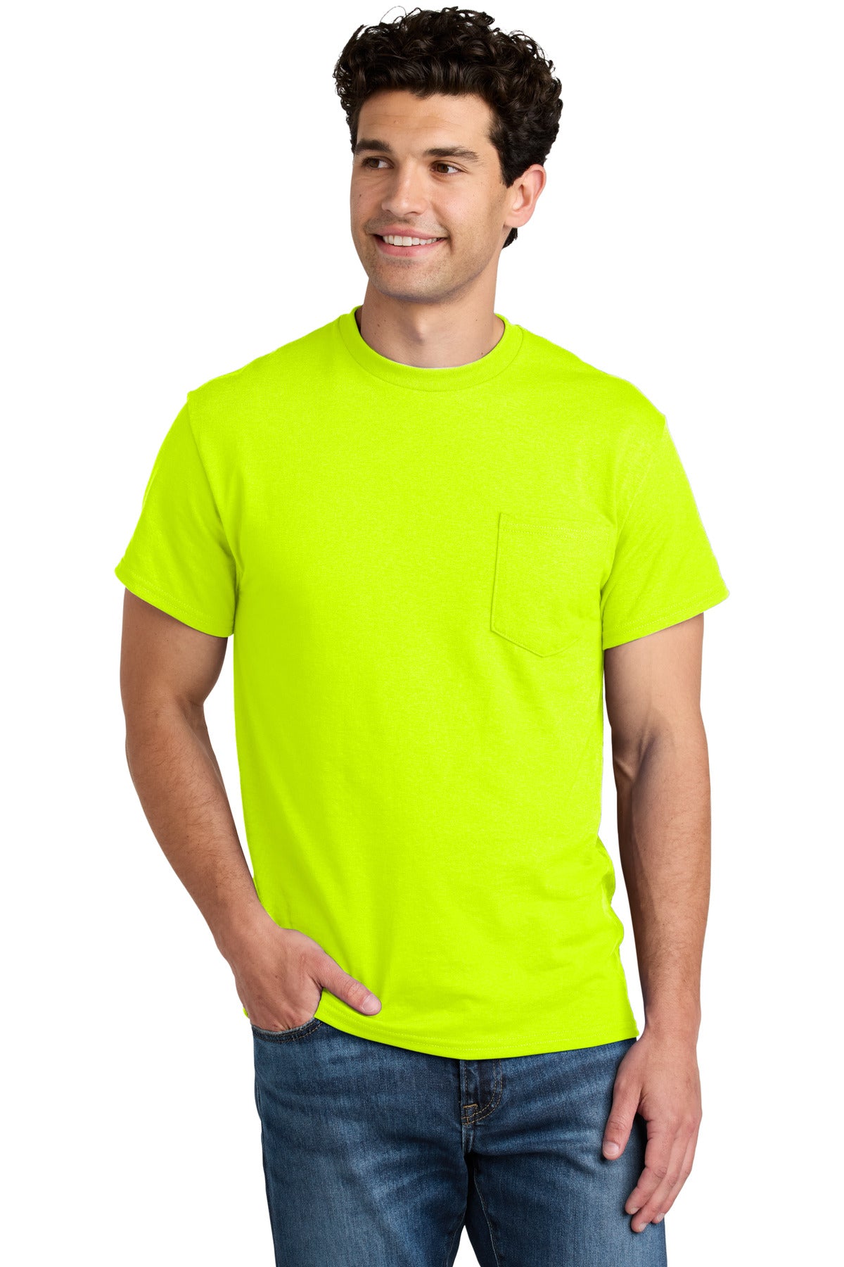 Custom Embroidered or DTF Printed - Gildan ® - DryBlend ® 50 Cotton/50 Poly Pocket T-Shirt. 8300