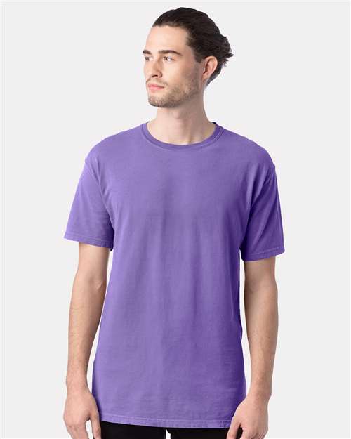 Custom Embroidered - ComfortWash by Hanes - Men's Garment-Dyed T-Shirt - Lavender - GDH100