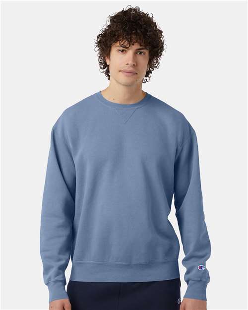 Custom Embroidered - Champion - Unisex Garment-Dyed Crewneck Sweatshirt - CD400