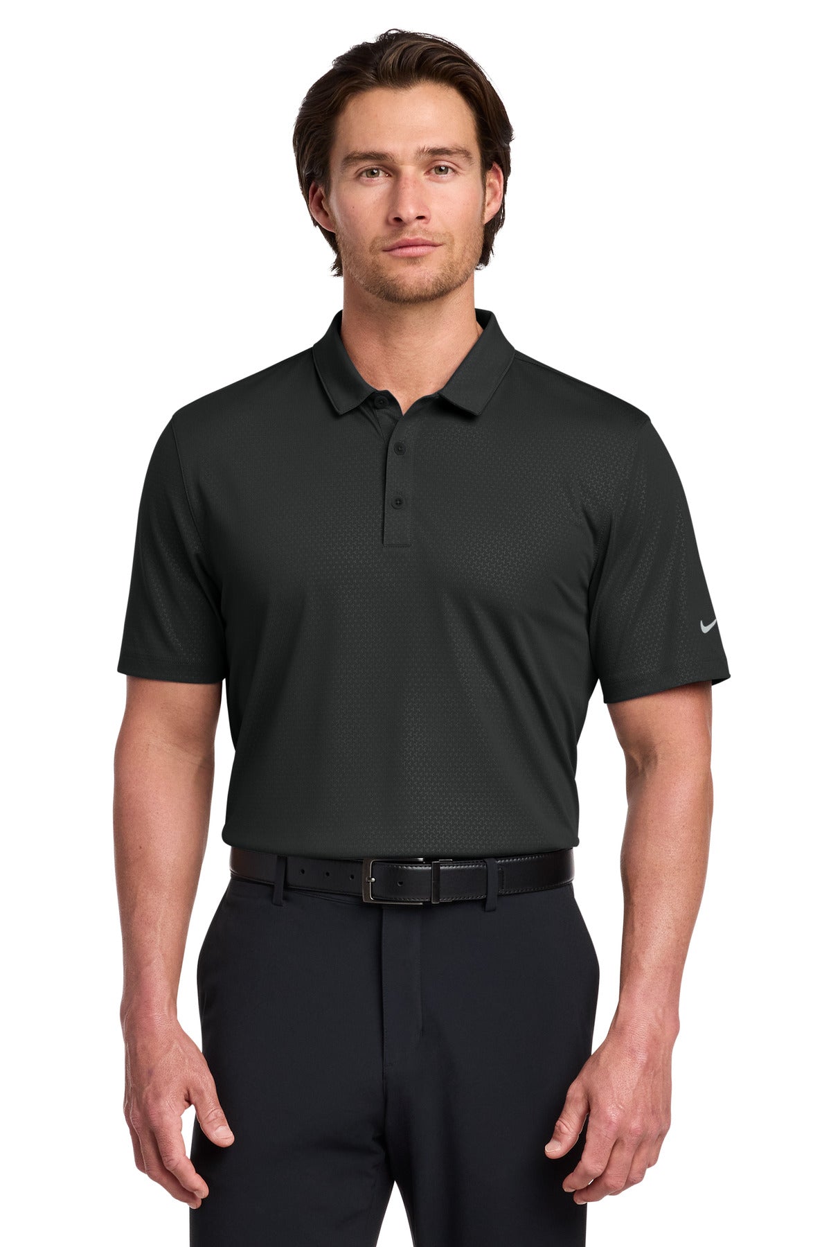 Custom Embroidery or DTF Print - Nike Dri-FIT Embossed Tri-Blade Polo. 838964