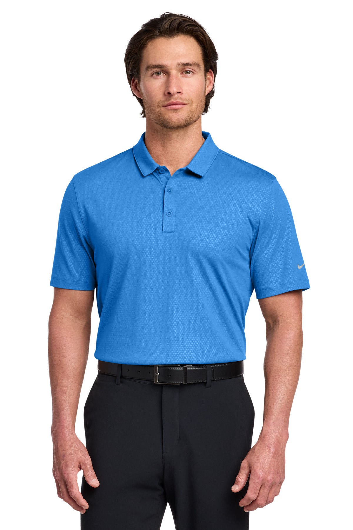 Custom Embroidery or DTF Print - Nike Dri-FIT Embossed Tri-Blade Polo. 838964
